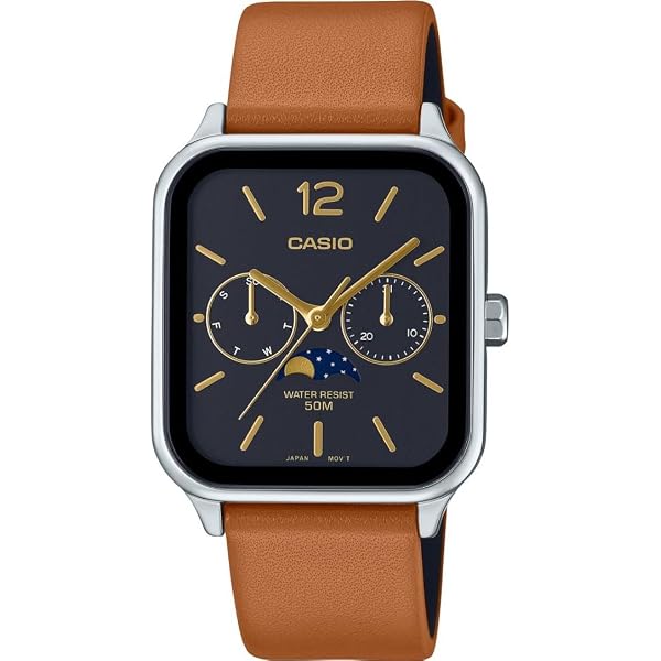 Casio MTP-M305D-1AVDF Men's Black Dial Analogue Watch, Black